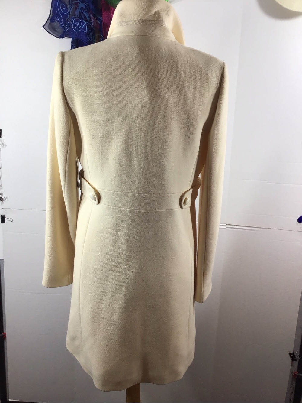 J. Crew Cream Winter White wool button front thinsulate a-line coat 10 NWT - Picture 6 of 12